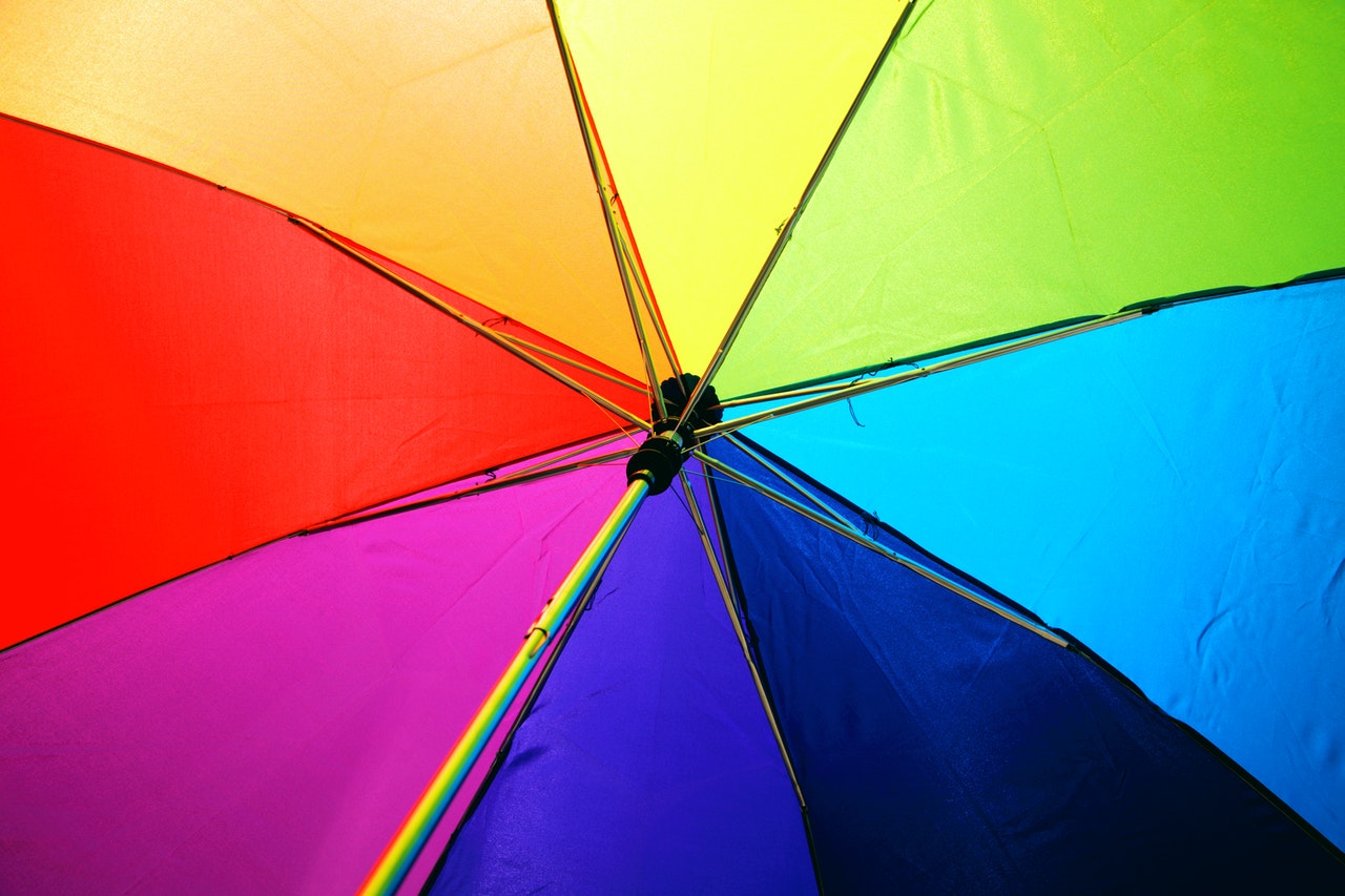 Rainbow umbrella