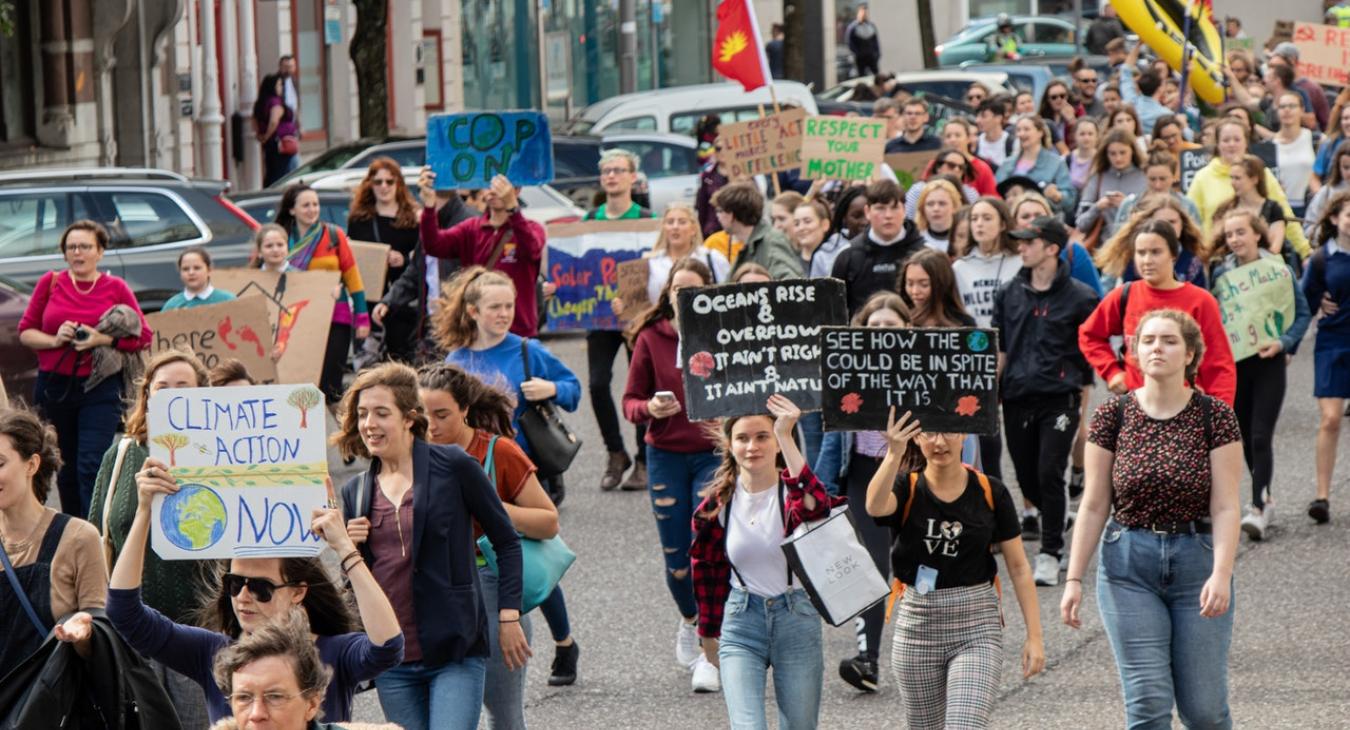 Climate change protest