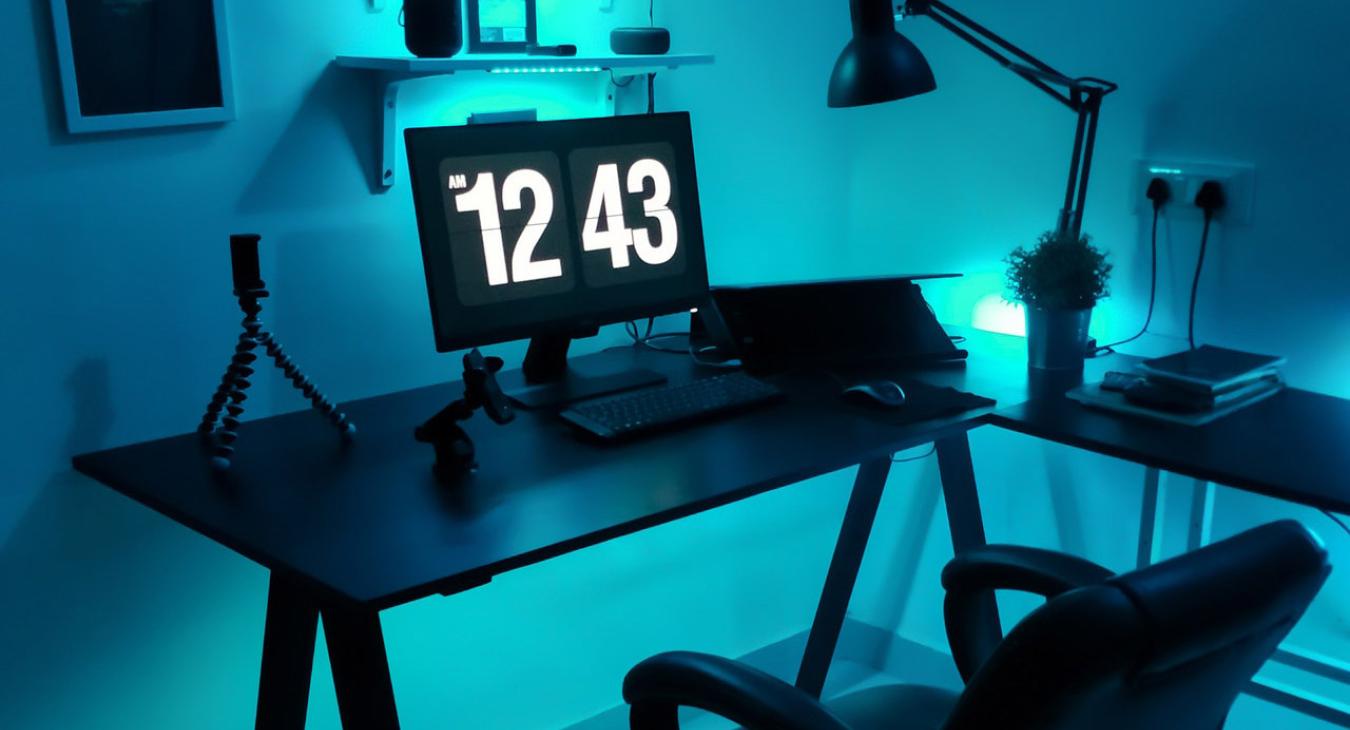 Computer monitor on desk