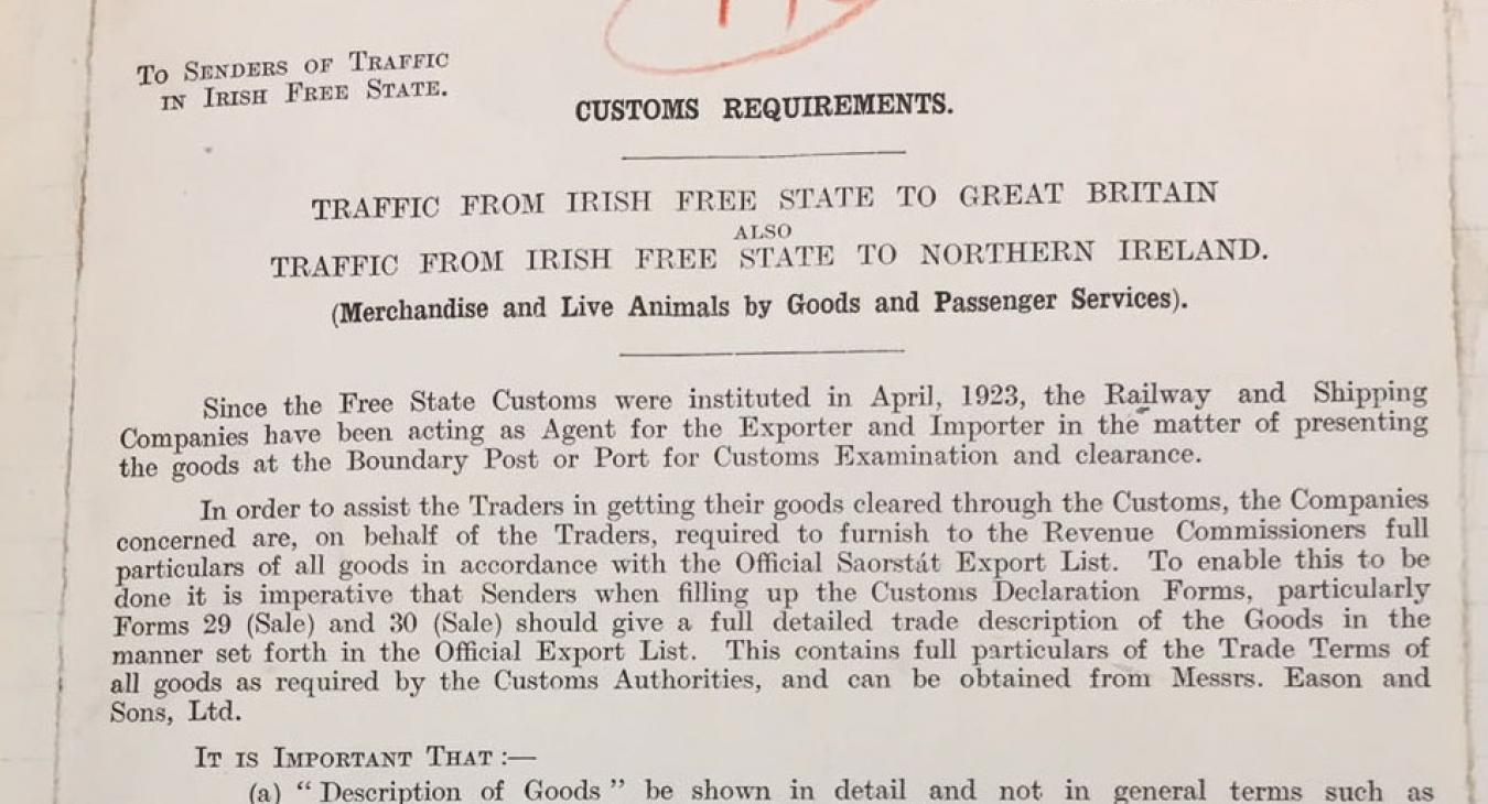 irish railway clearing house 1924