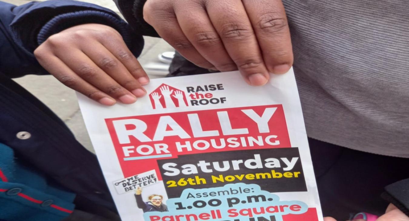 Rally for housing poster